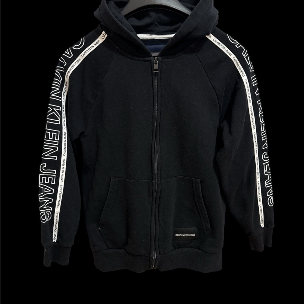 Calvin Klein Black Hoodie and sweatpants with Logo Sleeves